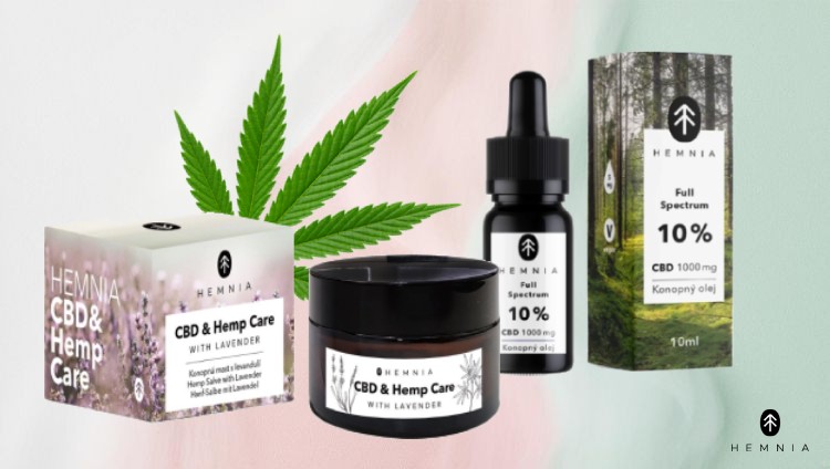 CBD for general support: Hemnia hemp ointment, Hemnia CBD full-spectrum 10% oil