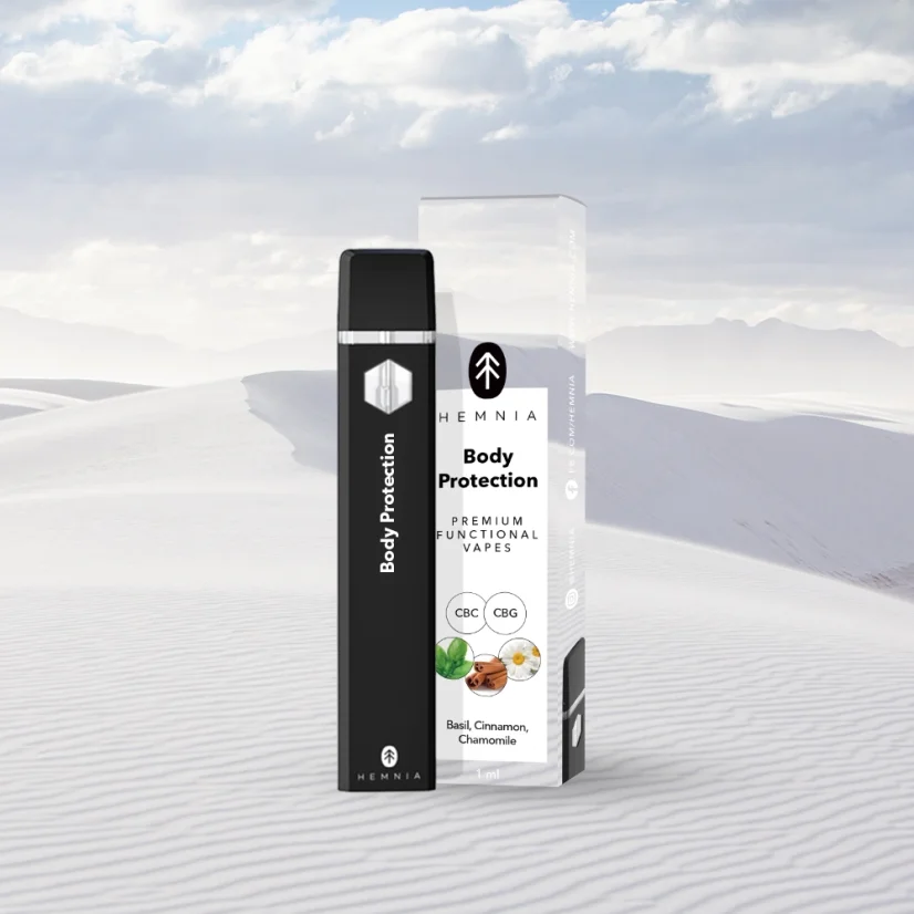 Body Protection - Premium Functional CBC and CBG Vape Pen, bazalka, skořice, heřmánek 1 m