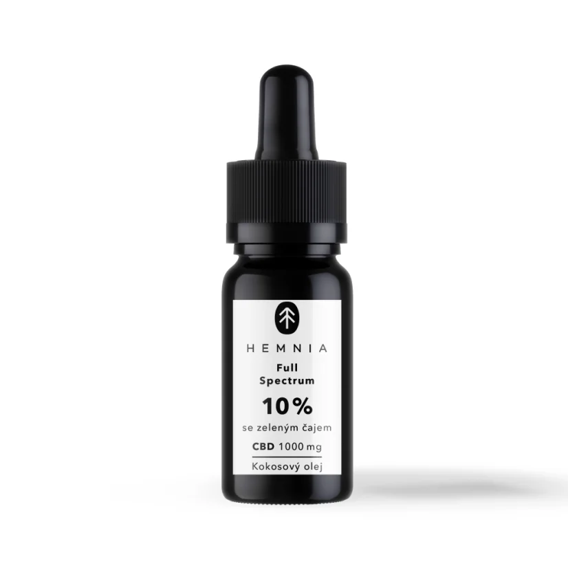 Full Spectrum CBD kokosolie 10%, 1000 mg, 10 ml met groene thee smaak