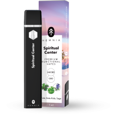 Spiritual Center - Pix cu funcție premium H4CBD și CBD Vape Pen, Tulsi, Gotu kola, Sage, 1 ml