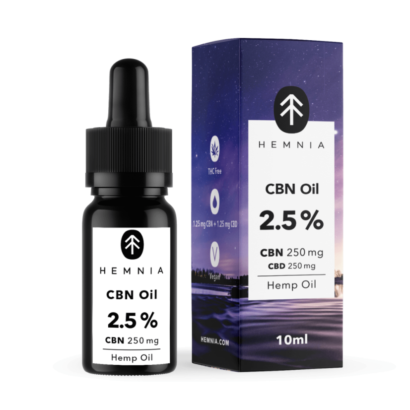 Good Night's Sleep Hemp oil 2,5%, 250 mg CBN, 250 mg CBD, 10 ml