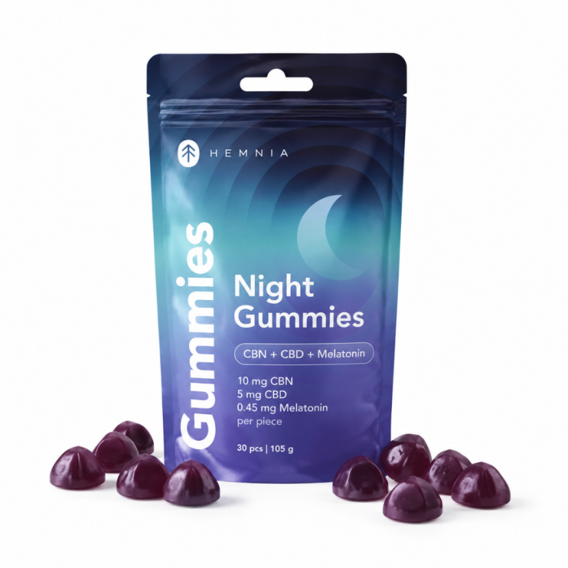 Hemnia Sleep Gummies CBN + CBD + Melatonin, 30 pcs, 105g