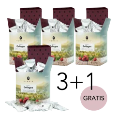 Pacchetto 3 + 1 Collagene al lampone gratuito con acido ialuronico