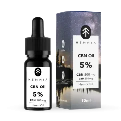 Óleo de cânhamo Good Night's Sleep 5%, 500 mg CBN, 250 mg CBD, 10 ml