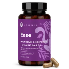 Hemnia Ease, Magnesium bisglycinate, vitamin D3 and B6, 90 Capsules