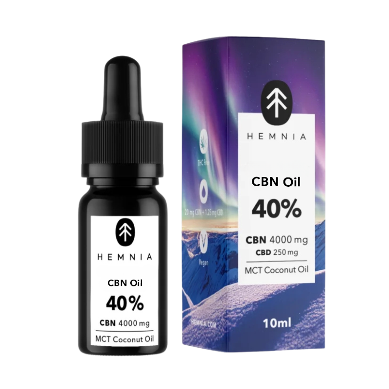 Óleo de coco MCT Good Night's Sleep 40%, 4000 mg CBN, 250 mg CBD, 10 ml