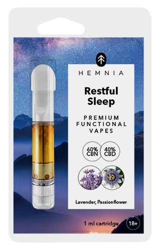 Restful Sleep - Cartuccia CBD, CBN, lavanda, passiflora, 1 ml