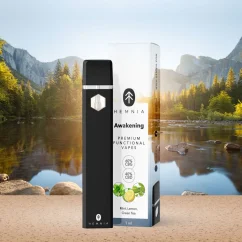Awakening - Premium funktionel CBG og CBD Vape Pen, citron, mynte, grøn te, 1 ml