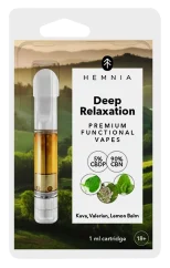 Syvä rentoutuminen - patruuna, 5% CBDP, 90% CBN, Kava, Valerian, sitruunamelissa, 1ml.