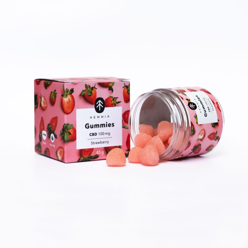 CBD kummipakend - maasikad ja karukesed (2 x 45 g, 100 mg CBD)