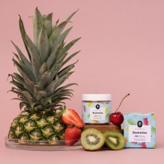 CBD Gummibeertjes, Kers, Kiwi, Ananas, Aardbei, 100 mg CBD, 20 stuks x 5 mg, 45 g