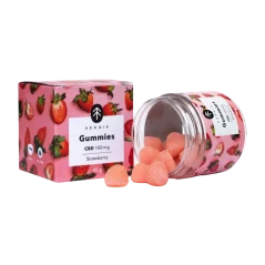 CBD Gummies, Zure Aardbei, 100mg CBD, 20 stuks x 5mg, 45g