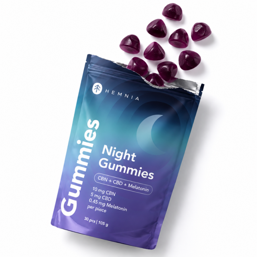 Hemnia Sleep Gummies CBN + CBD + Melatonin, 30 pcs, 105g
