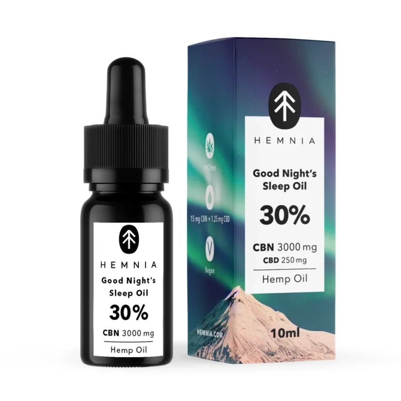 Jó éjszakai alvás kenderolaj 30%, 3000 mg CBN, 250 mg CBD, 10 ml