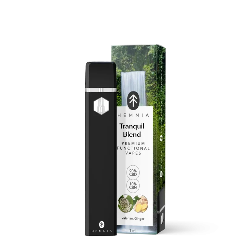 Relief - Premium Funktions CBD und CBN Vape Pen, Baldrian, Ingwer, 1 ml