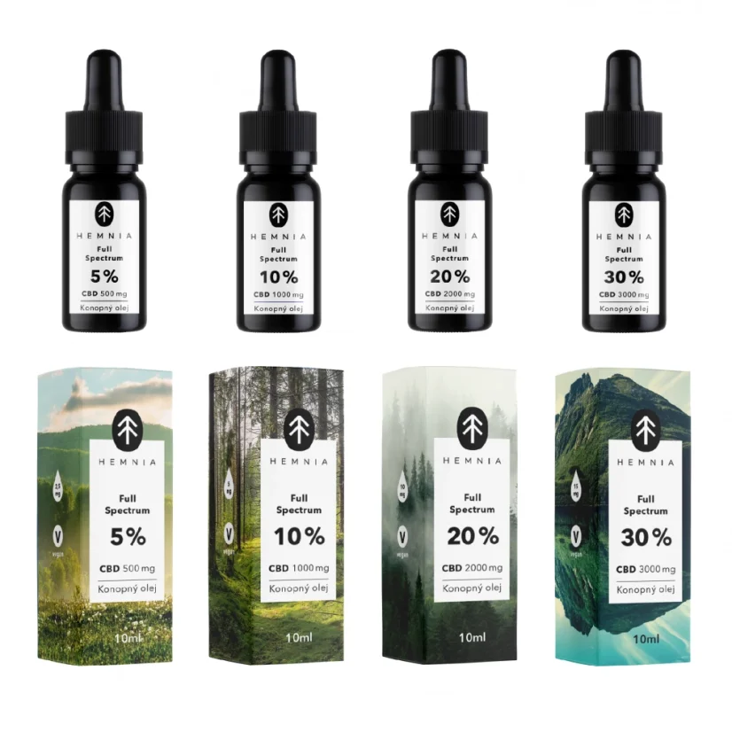 Hemp CBD full spectrum oils set (5–30%) – 6500 mg