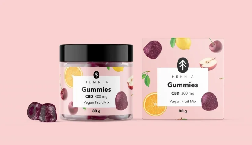CBD Vegan gummies, fruit mix, 300 mg CBD, 30 pcs x 10 mg, 80 g