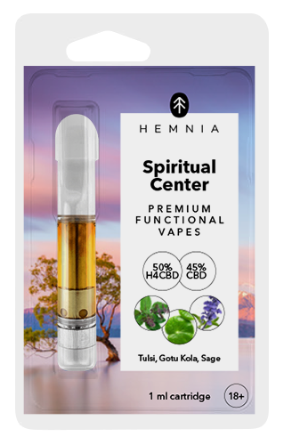 Spiritual Center - Cartridge, H4CBD, CBD, bazalka posvátná (tulsi), gotu kola, šalvěj, 1 ml