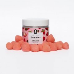 CBD Gummies, saure Erdbeere, 100mg CBD, 20 Stücke x 5mg, 45g
