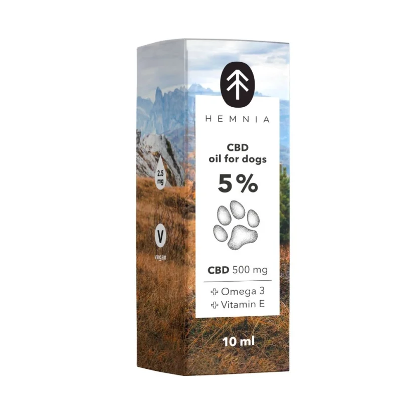 Ulei CBD pentru câini – 5 % CBD, 500 mg, 10 ml