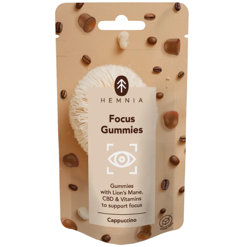 Focus Gummies - za podporo koncentracije z okusom kapučina, 15 kosov