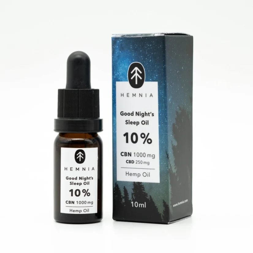 Добър сън Конопено масло 10%, 1000 mg CBN, 250 mg CBD, 10 ml