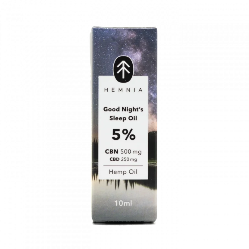 Good Night's Sleep Hampolie 5%, 500 mg CBN, 250 mg CBD, 10 ml