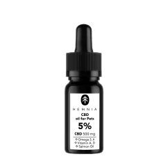 CBD i lakseolie til dyr - 5% CBD, 500 mg, 10 ml