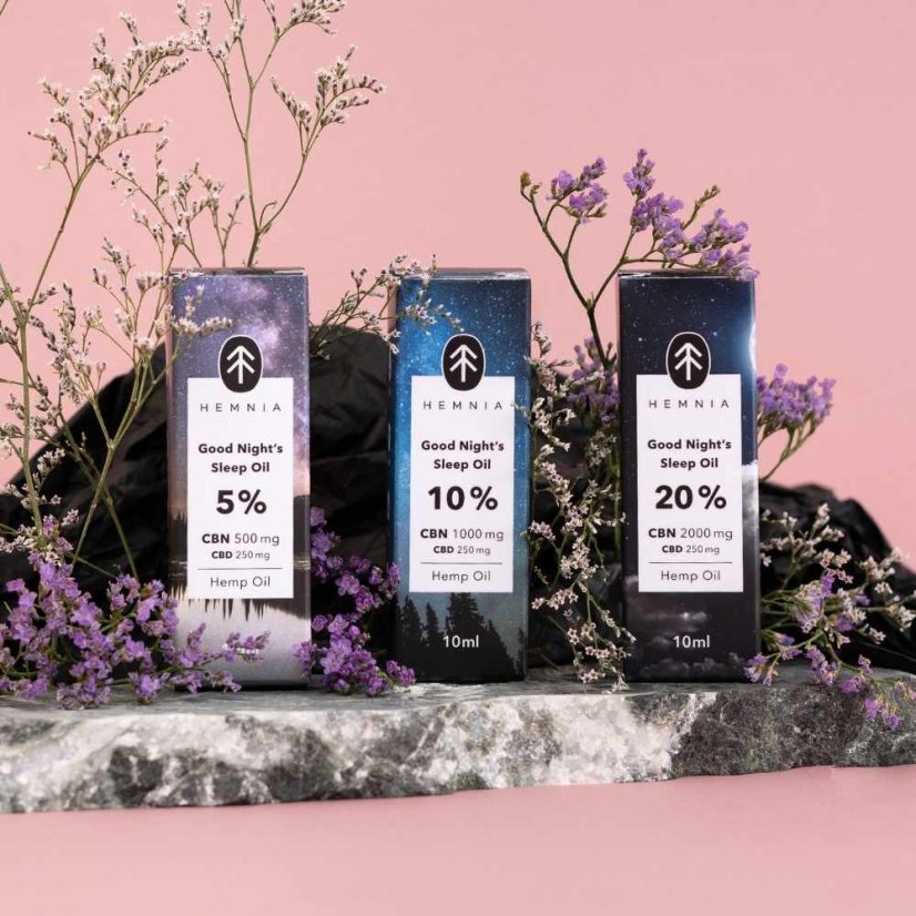 Добър сън Конопено масло 10%, 1000 mg CBN, 250 mg CBD, 10 ml