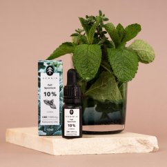 Fuldt spektrum CBD kokosolie 10%, 1000 mg, 10 ml med mint smag