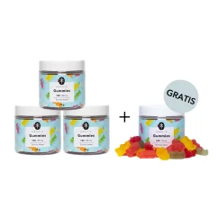 Pakket van 3 + 1 CBD gummibeertjes gratis