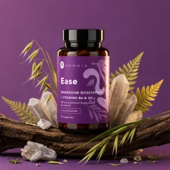 Hemnia Ease, бісгліцинат магнію, вітамін D3 та B6, 90 капсул