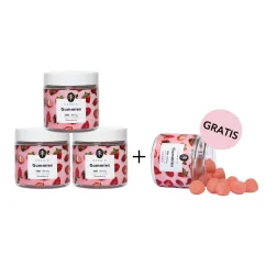 Pacote de 3 + 1 goma de morango com CBD grátis