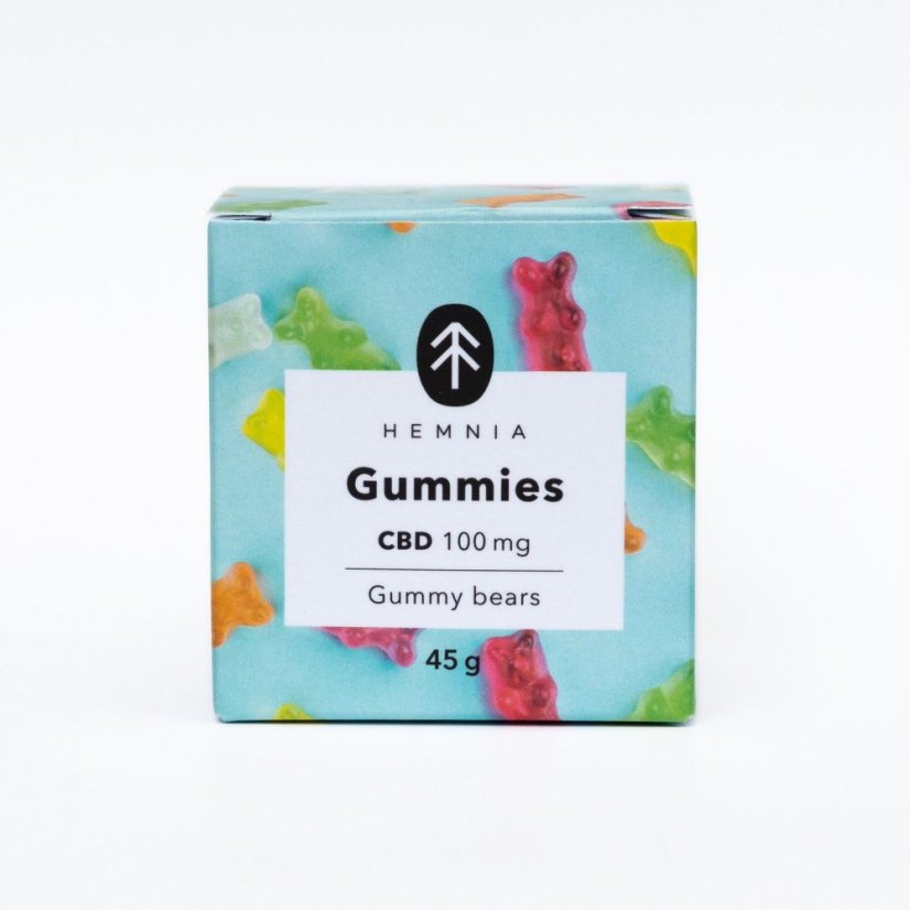 CBD Gummies Gummy Bears, Cherry, Kiwi, Pineapple, Strawberry, 100 mg CBD, 20 pcs x 5 mg, 45 g