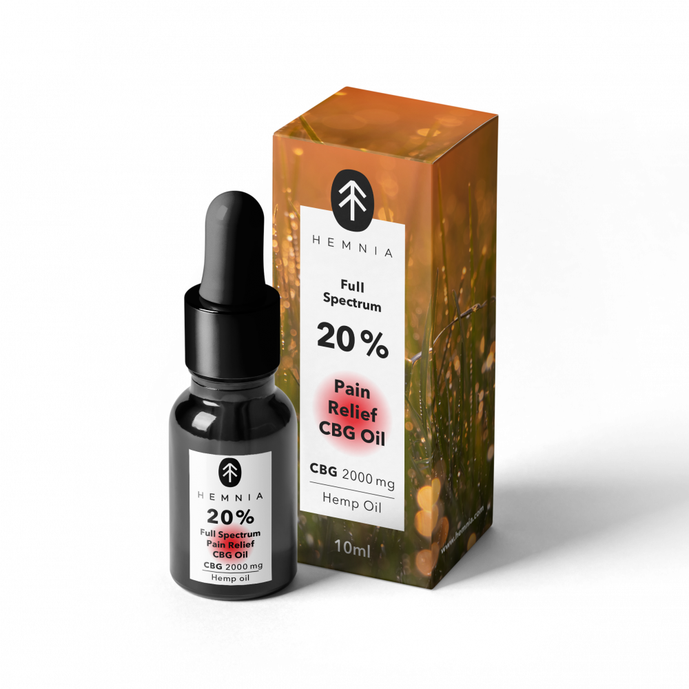 Full spectrum Pain Relief CBG oil - 20 % CBG, 5 % CBD, 2000 mg, 10 ml