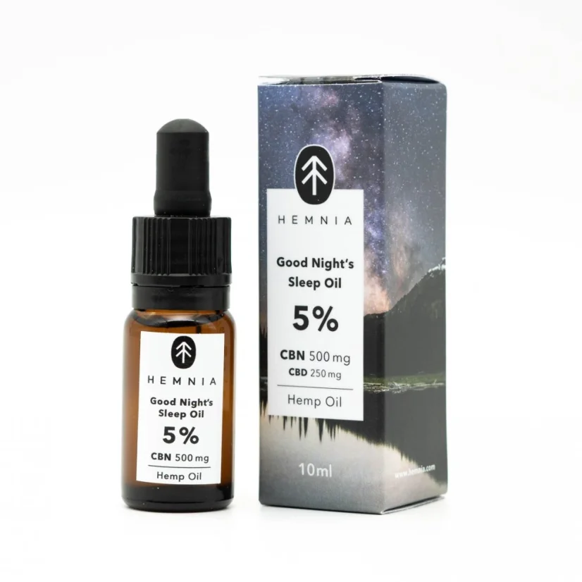 Good Night's Sleep Hampolie 5%, 500 mg CBN, 250 mg CBD, 10 ml