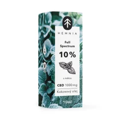 Full spectrum CBD Ulei de nucă de cocos 10%, 1000 mg, 10 ml cu aromă de mentă