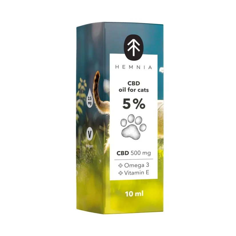 Óleo CBD para gatos - 5 % CBD, 500 mg, 10 ml