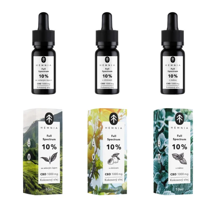 Aromatiserede CBD-olier 3-i-1 pakke, 3000 mg