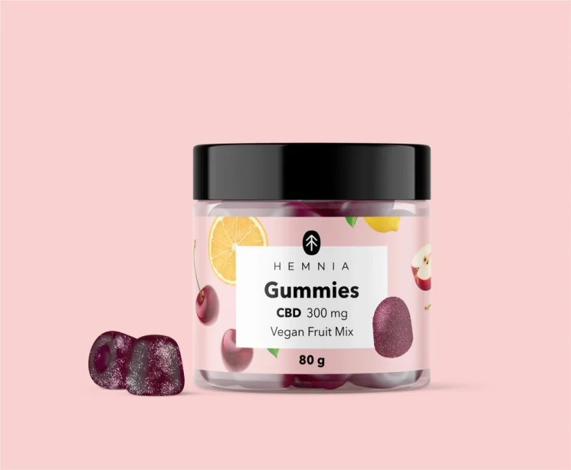 CBD Vegan gummies, fruit mix, 300 mg CBD, 30 pcs x 10 mg, 80 g