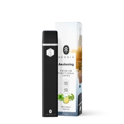 Awakening - Premium funktionel CBG og CBD Vape Pen, citron, mynte, grøn te, 1 ml