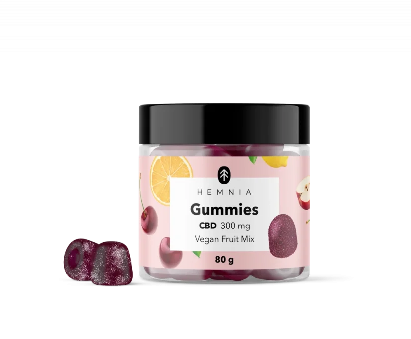 CBD Vegan gummies, fruit mix, 300 mg CBD, 30 pcs x 10 mg, 80 g