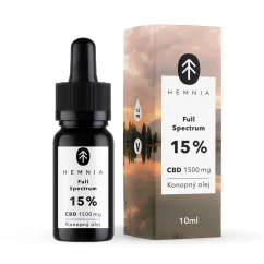 v CBD konopljinega olja 15%, 1500 mg, 10 ml