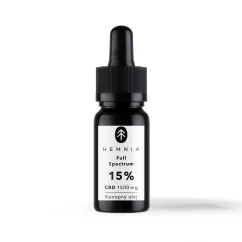 v CBD konopljinega olja 15%, 1500 mg, 10 ml