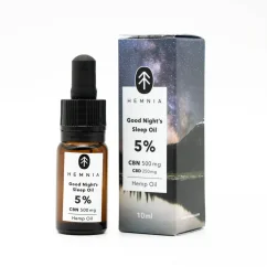Good Night's Sleep Hampolie 5%, 500 mg CBN, 250 mg CBD, 10 ml
