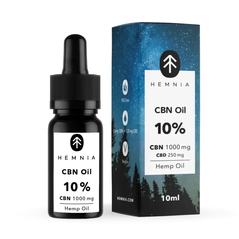 Добър сън Конопено масло 10%, 1000 mg CBN, 250 mg CBD, 10 ml
