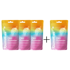Package of 3 + 1 CBD gummy bears for free