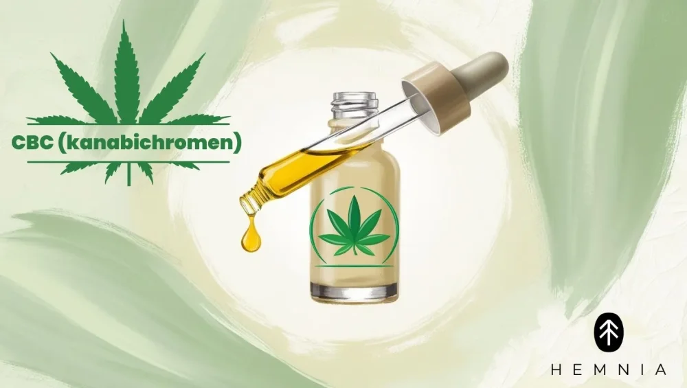 Lahvička s kapátkem plná oleje obohaceného o kanabinoid CBC (kanabichromen)